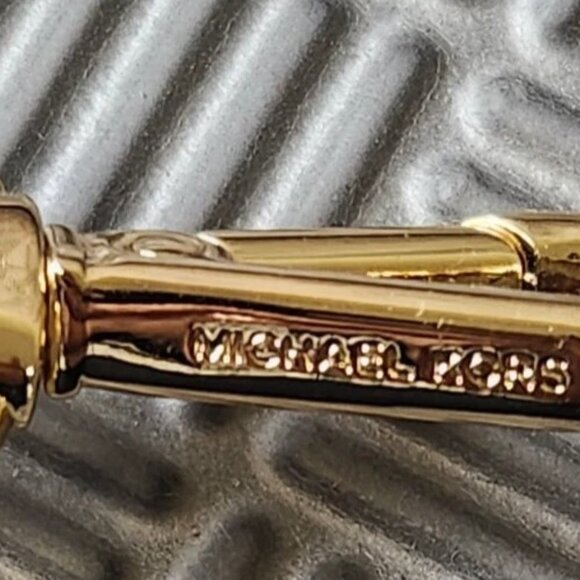 New Michael Kors Gold Ciara Eva Nylon Medium Cross Body Messenger Tall Zip Tote - Picture 6 of 15